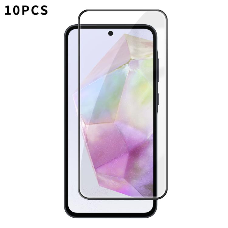10 pezzi Kalebol Pellicola in vetro temperato HD ad alto contenuto di alluminio, serigrafata, a copertura totale, anti-impronta, con bordo nero, For Galaxy A08 4G / 5G, For Galaxy A18 4G / 5G, For Galaxy A57 5G, For Galaxy A37 5G, For Galaxy A27 5G    ...
