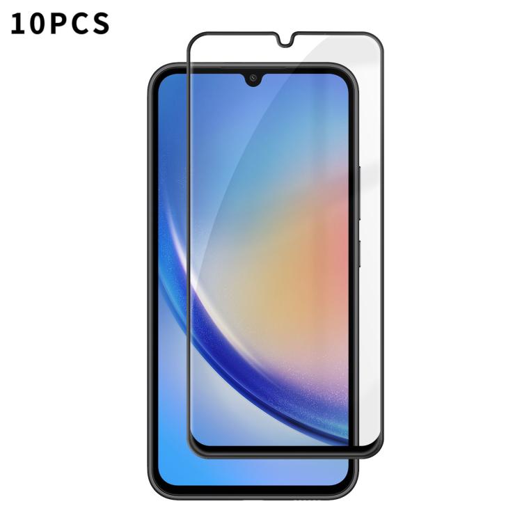 10 pezzi Kalebol Pellicola in vetro temperato HD ad alto contenuto di alluminio, serigrafata, a copertura totale, anti-impronta, con bordo nero, For Galaxy A08 4G / 5G, For Galaxy A18 4G / 5G, For Galaxy A57 5G, For Galaxy A37 5G, For Galaxy A27 5G    ...