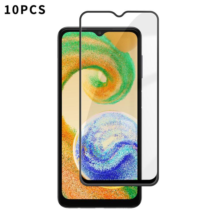 10 pezzi Kalebol Pellicola in vetro temperato HD ad alto contenuto di alluminio, serigrafata, a copertura totale, anti-impronta, con bordo nero, For Galaxy A04, For Galaxy A04s, For Galaxy A23 4G, For Galaxy A53 5G, For Galaxy A33 5G, For Galaxy A13 5G