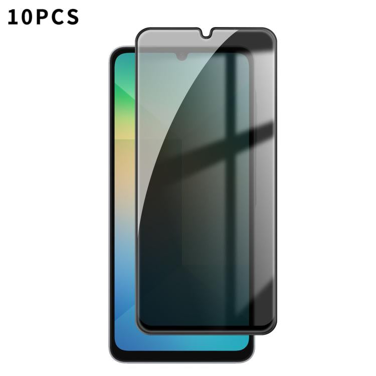 10 pezzi Kalebol Pellicola in vetro temperato ad alto contenuto di alluminio con serigrafia a copertura totale e bordo nero per la privacy, For Galaxy A08 4G / 5G, For Galaxy A18 4G / 5G, For Galaxy A57 5G, For Galaxy A37 5G, For Galaxy A27 5G         ...