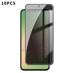 10 pezzi Kalebol Pellicola in vetro temperato ad alto contenuto di alluminio con serigrafia a copertura totale e bordo nero per la privacy, For Galaxy A08 4G / 5G, For Galaxy A18 4G / 5G, For Galaxy A57 5G, For Galaxy A37 5G, For Galaxy A27 5G         ...
