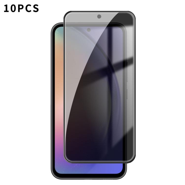 10 pezzi Kalebol Pellicola in vetro temperato ad alto contenuto di alluminio con serigrafia a copertura totale e bordo nero per la privacy, For Galaxy A08 4G / 5G, For Galaxy A18 4G / 5G, For Galaxy A57 5G, For Galaxy A37 5G, For Galaxy A27 5G         ...