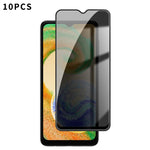 10 pezzi Kalebol Pellicola in vetro temperato ad alto contenuto di alluminio con serigrafia a copertura totale e bordo nero per la privacy, For Galaxy A04, For Galaxy A04s, For Galaxy A23 4G, For Galaxy A53 5G, For Galaxy A33 5G, For Galaxy A13 5G