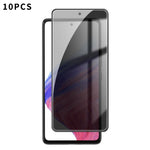 10 pezzi Kalebol Pellicola in vetro temperato ad alto contenuto di alluminio con serigrafia a copertura totale e bordo nero per la privacy, For Galaxy A04, For Galaxy A04s, For Galaxy A23 4G, For Galaxy A53 5G, For Galaxy A33 5G, For Galaxy A13 5G