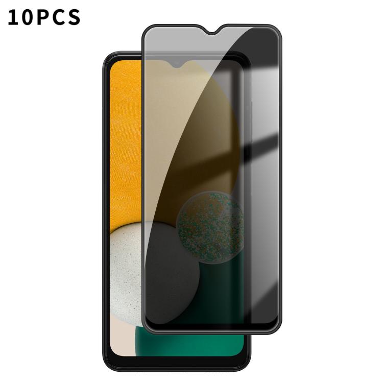 10 pezzi Kalebol Pellicola in vetro temperato ad alto contenuto di alluminio con serigrafia a copertura totale e bordo nero per la privacy, For Galaxy A04, For Galaxy A04s, For Galaxy A23 4G, For Galaxy A53 5G, For Galaxy A33 5G, For Galaxy A13 5G