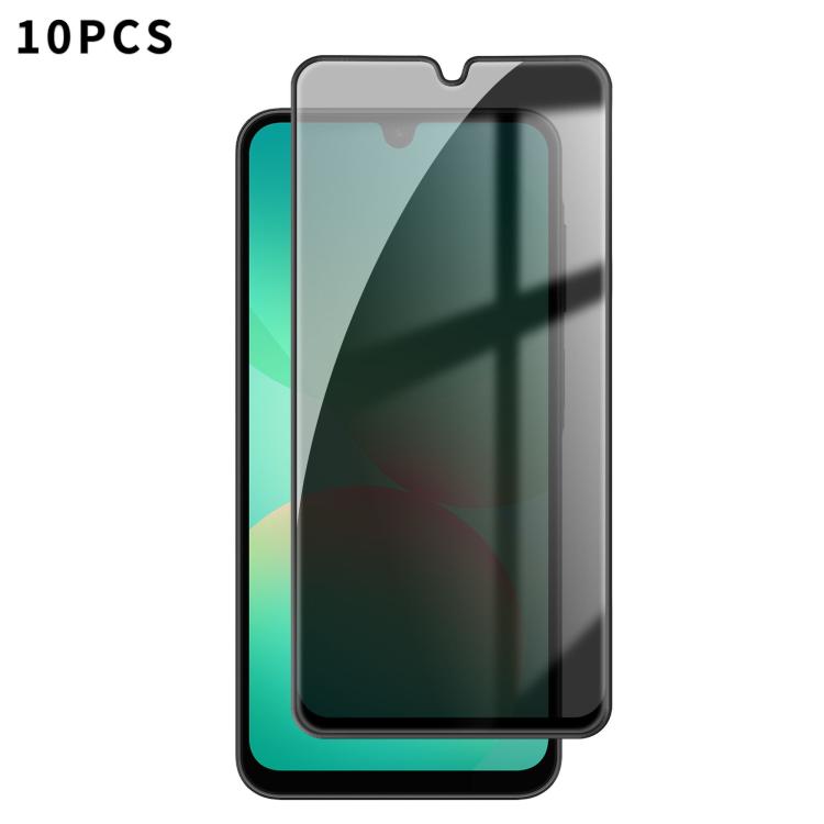 10 pezzi Kalebol Pellicola in vetro temperato ad alto contenuto di alluminio con serigrafia a copertura totale e bordo nero per la privacy, For Galaxy A08 4G / 5G, For Galaxy A18 4G / 5G, For Galaxy A57 5G, For Galaxy A37 5G, For Galaxy A27 5G         ...
