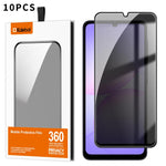 10 pezzi Kalebol Pellicola in vetro temperato ad alto contenuto di alluminio con serigrafia a copertura totale e bordo nero per la privacy, For Galaxy A08 4G / 5G, For Galaxy A18 4G / 5G, For Galaxy A57 5G, For Galaxy A37 5G, For Galaxy A27 5G         ...