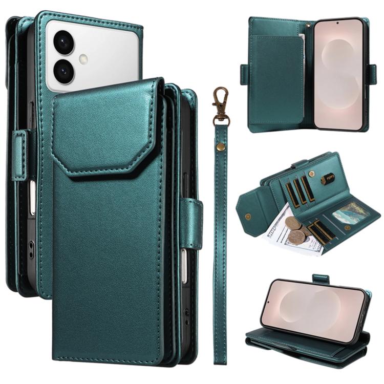 Portafoglio multi-carta, custodia in pelle per telefono con cinturino, For Galaxy S26 FE 5G, For Galaxy S26 Edge 5G, For Galaxy S26 Ultra 5G, For Galaxy S26 5G