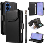 Portafoglio multi-carta, custodia in pelle per telefono con cinturino, For Galaxy S26 FE 5G, For Galaxy S26 Edge 5G, For Galaxy S26 Ultra 5G, For Galaxy S26 5G
