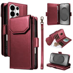 Portafoglio multi-carta, custodia in pelle per telefono con cinturino, For Galaxy S26 FE 5G, For Galaxy S26 Edge 5G, For Galaxy S26 Ultra 5G, For Galaxy S26 5G