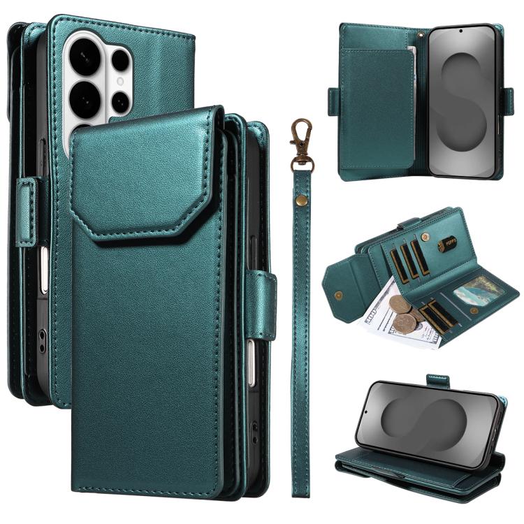 Portafoglio multi-carta, custodia in pelle per telefono con cinturino, For Galaxy S26 FE 5G, For Galaxy S26 Edge 5G, For Galaxy S26 Ultra 5G, For Galaxy S26 5G