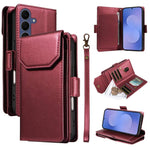 Portafoglio multi-carta, custodia in pelle per telefono con cinturino, For Galaxy S26 FE 5G, For Galaxy S26 Edge 5G, For Galaxy S26 Ultra 5G, For Galaxy S26 5G
