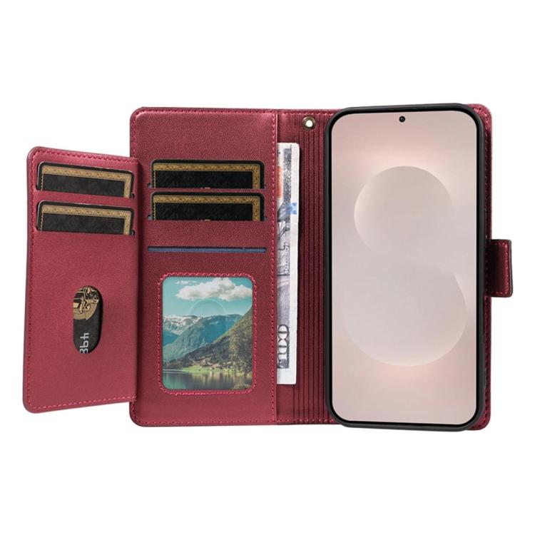 Portafoglio multi-carta, custodia in pelle per telefono con cinturino, For Galaxy S26 FE 5G, For Galaxy S26 Edge 5G, For Galaxy S26 Ultra 5G, For Galaxy S26 5G