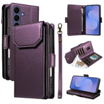 Portafoglio multi-carta, custodia in pelle per telefono con cinturino, For Galaxy S26 FE 5G, For Galaxy S26 Edge 5G, For Galaxy S26 Ultra 5G, For Galaxy S26 5G