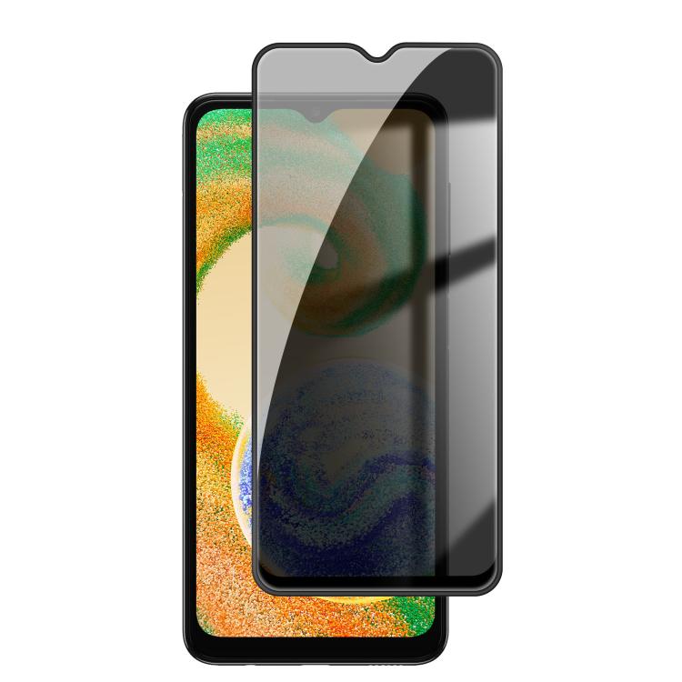 Pellicola per vetri temperati Kalebol ad alto contenuto di alluminio, serigrafata a copertura totale con bordo nero e privacy., For Galaxy A04, For Galaxy A04s, For Galaxy A23 4G, For Galaxy A53 5G, For Galaxy A33 5G, For Galaxy A13 5G