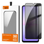 Pellicola per vetri temperati Kalebol ad alto contenuto di alluminio, serigrafata a copertura totale con bordo nero e privacy., For Galaxy A08 4G / 5G, For Galaxy A18 4G / 5G, For Galaxy A57 5G, For Galaxy A37 5G, For Galaxy A27 5G, For Galaxy A07 4G /...
