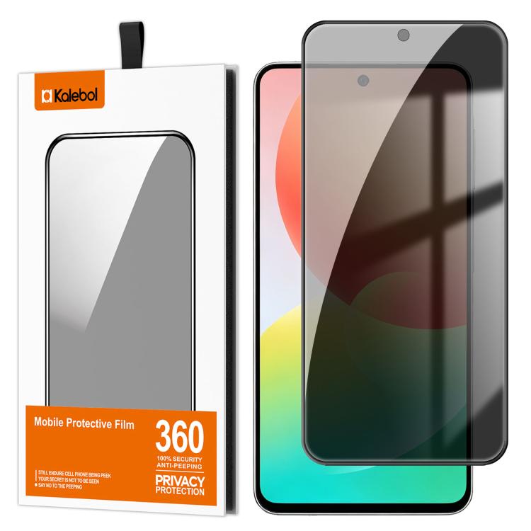Pellicola per vetri temperati Kalebol ad alto contenuto di alluminio, serigrafata a copertura totale con bordo nero e privacy., For Galaxy M47 5G, For Galaxy M56 5G, For Galaxy M55, For Galaxy M34 5G, For Galaxy M54 5G, For Galaxy M14 5G               ...