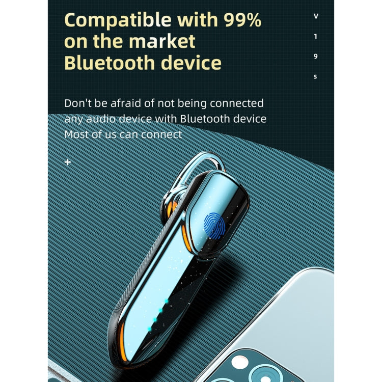 Auricolare Bluetooth V19S con impronta digitale