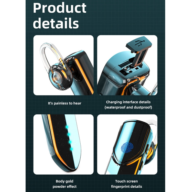 Auricolare Bluetooth V19S con impronta digitale