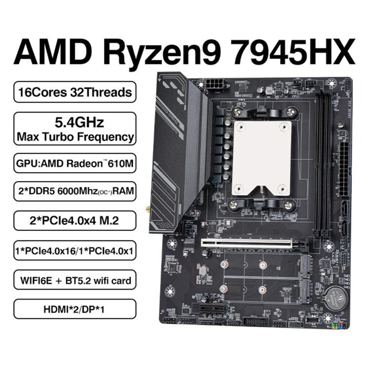 Scheda Madre AMD M-ATX per Ryzen 9 7945HX e Ryzen 7 7745HX