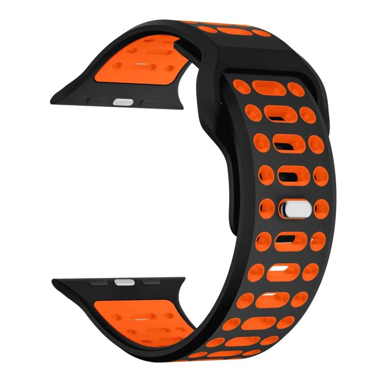 Cinturino per orologio sportivo traspirante in silicone bicolore xDfind, For Apple Watch 46mm / 49mm / 45mm / 44mm