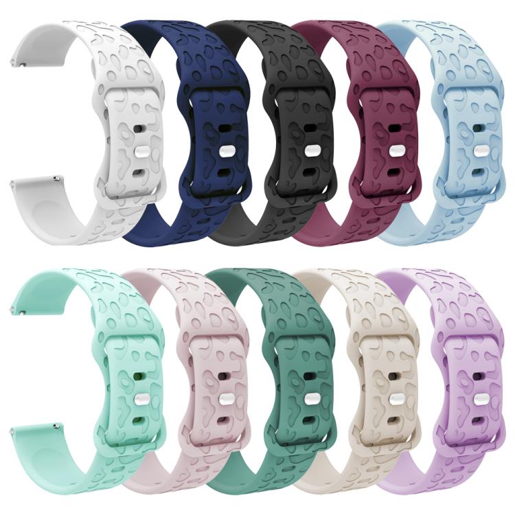 Cinturino per orologio in silicone con stampa leopardata xDfind, 22mm