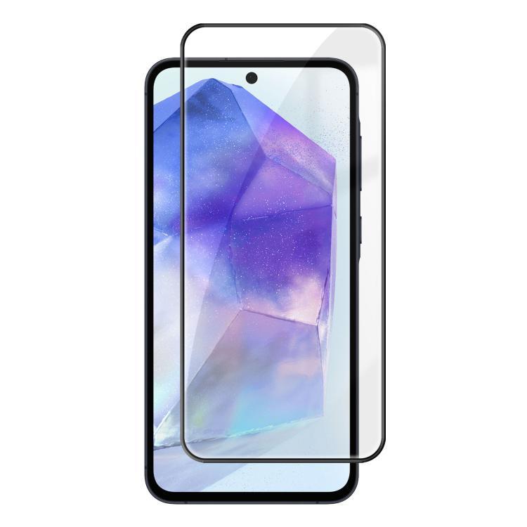 Pellicola in vetro temperato HD Kalebol ad alto contenuto di alluminio, serigrafata a copertura totale, anti-impronta, con bordo nero., For Galaxy A08 4G / 5G, For Galaxy A18 4G / 5G, For Galaxy A57 5G, For Galaxy A37 5G, For Galaxy A27 5G             ...