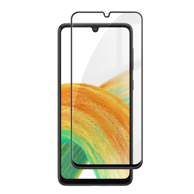 Pellicola in vetro temperato HD Kalebol ad alto contenuto di alluminio, serigrafata a copertura totale, anti-impronta, con bordo nero., For Galaxy A04, For Galaxy A04s, For Galaxy A23 4G, For Galaxy A53 4G, For Galaxy A33 4G, For Galaxy A13 4G