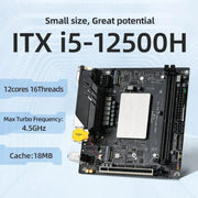 ERYING ITX i5-12500H CPU Desktop Computer Motherboard, i5-12500H