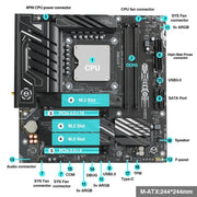 ERYING ATX i9-14900HX Onboard CPU Desktop Computer Motherboard, i9-14900HX