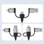 3 in 1 8 Pin, Type-C, USB to 3.5mm Multi-function External Sound Card