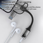 3 in 1 8 Pin, Type-C, USB to 3.5mm Multi-function External Sound Card