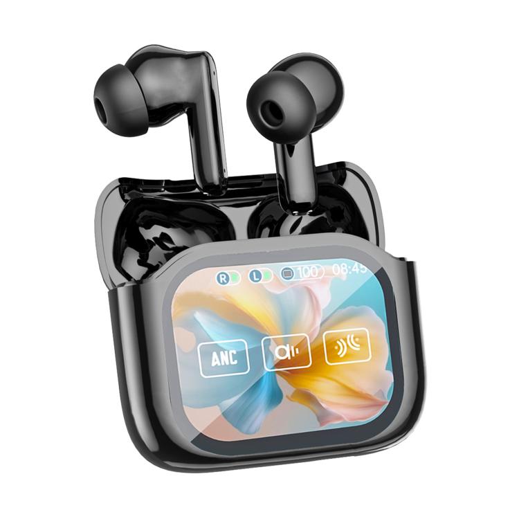 Auricolari wireless Bluetooth JM19 con touchscreen a colori, cancellazione attiva del rumore (ANC) e traduttore integrato.