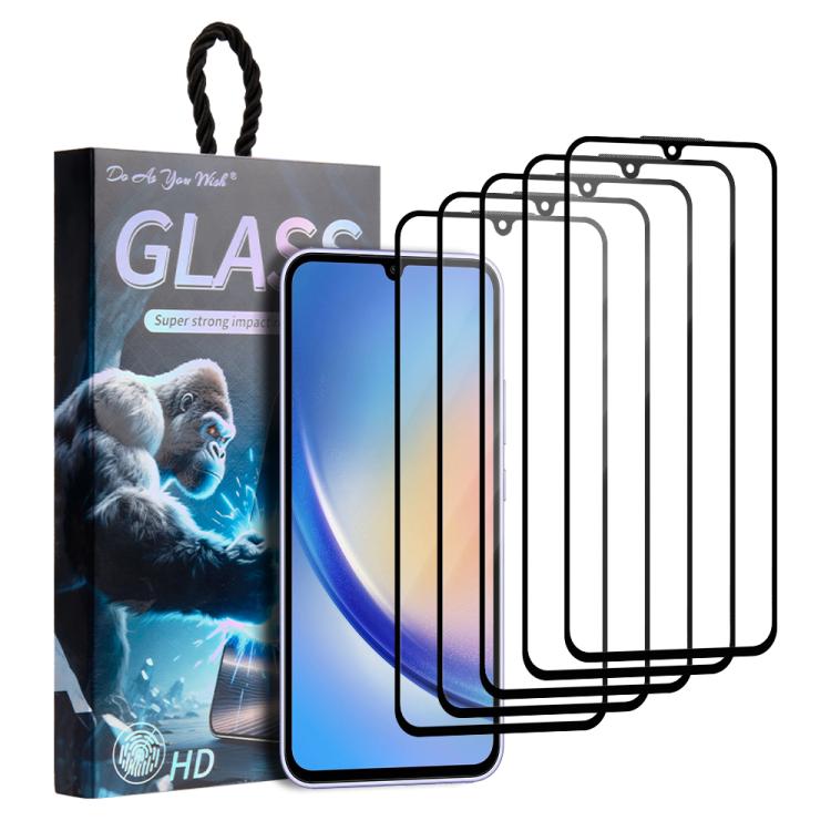 5 pezzi/confezione Pellicola in vetro temperato HD con stampa serigrafica "Fai come vuoi", For Samsung Galaxy S24+ 5G, For Samsung Galaxy S24 5G, For Samsung Galaxy A05 / A05s, For Samsung Galaxy F34 5G, For Samsung Galaxy M34 5G                       ...