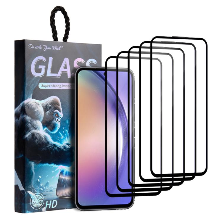 5 pezzi/confezione Pellicola in vetro temperato HD con stampa serigrafica "Fai come vuoi", For Samsung Galaxy S24+ 5G, For Samsung Galaxy S24 5G, For Samsung Galaxy A05 / A05s, For Samsung Galaxy F34 5G, For Samsung Galaxy M34 5G                       ...