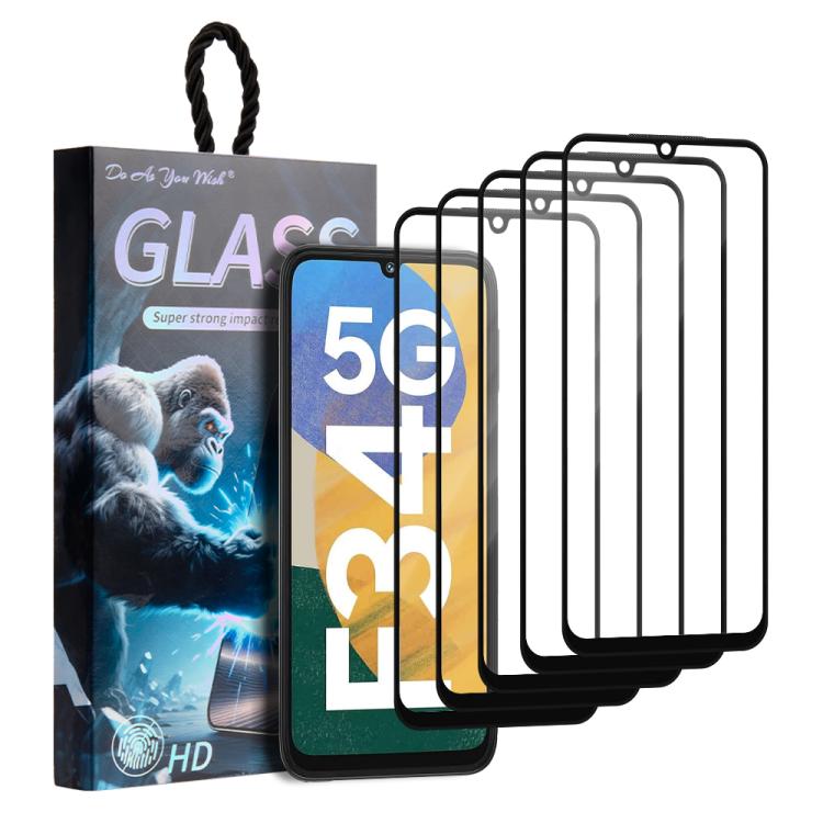 5 pezzi/confezione Pellicola in vetro temperato HD con stampa serigrafica "Fai come vuoi", For Samsung Galaxy S24+ 5G, For Samsung Galaxy S24 5G, For Samsung Galaxy A05 / A05s, For Samsung Galaxy F34 5G, For Samsung Galaxy M34 5G                       ...