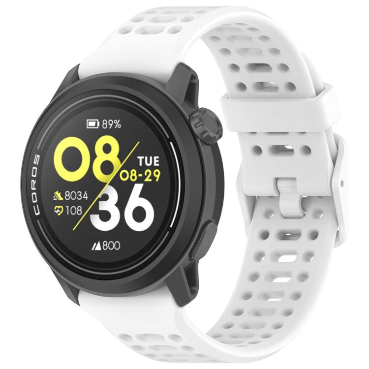 xDfind Cinturino per orologio in silicone traspirante con fori, colore puro, per COROS, 20mm, 22mm
