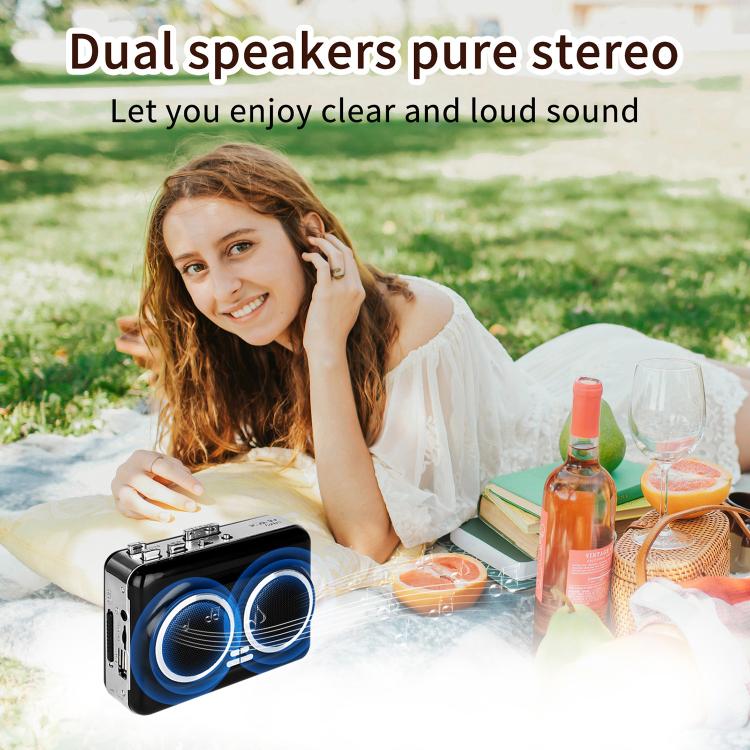 Convertitore cassette a MP3 portatile con doppi altoparlanti