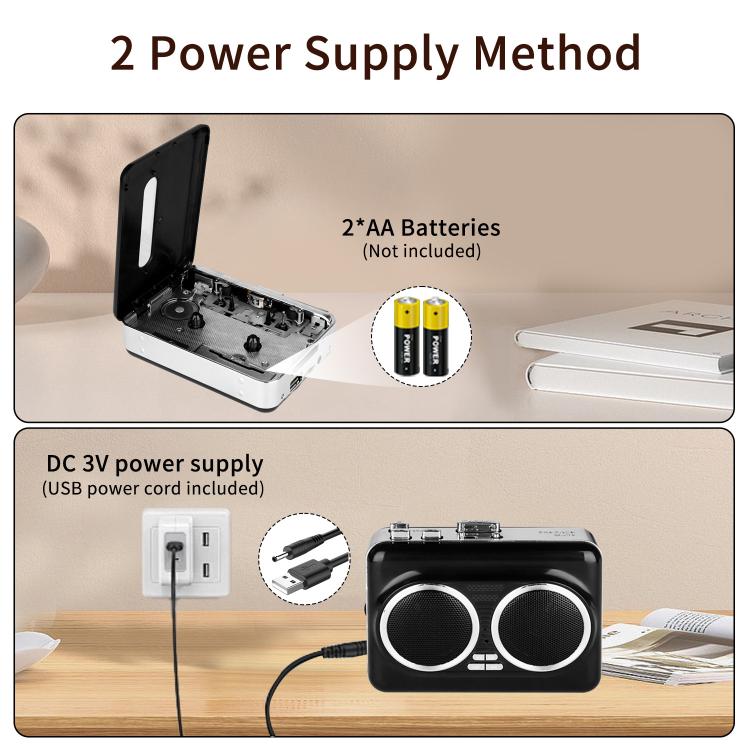Convertitore cassette a MP3 portatile con doppi altoparlanti