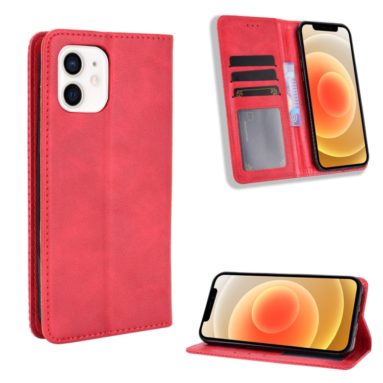 Custodia in pelle orizzontale con fibbia magnetica per iPhone 12