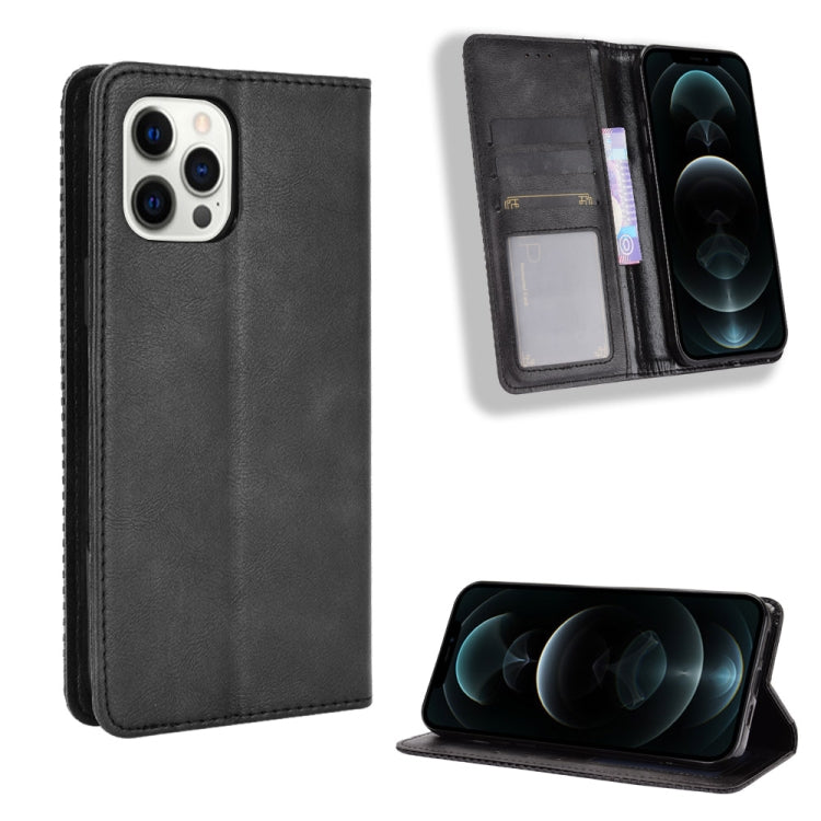Custodia in pelle orizzontale con fibbia magnetica per iPhone 12