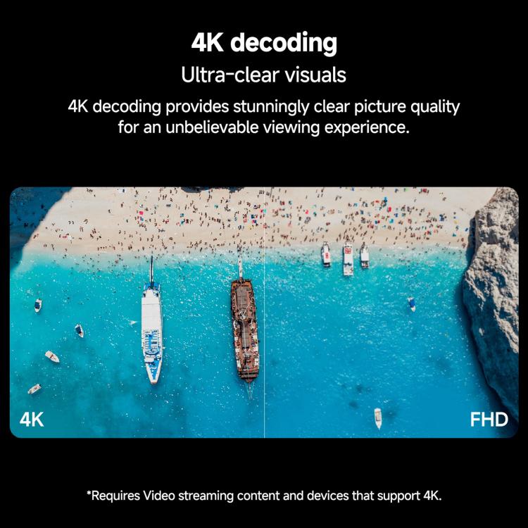 Xiaomi TV Stick originale di seconda generazione con processore Quad Core Cortex-A55, risoluzione 4K Ultra HD, Wi-Fi dual-band 6 e Google TV Stick, versione globale con Google Play., 2GB+8GB