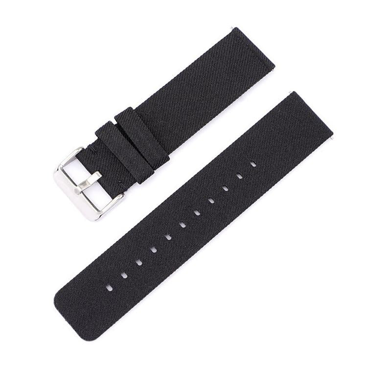 Cinturino per orologio in tela di nylon intrecciata con fibbia ad ardiglione in acciaio inossidabile., 14mm