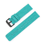 Cinturino per orologio in tela di nylon intrecciata con fibbia ad ardiglione in acciaio inossidabile., 18mm