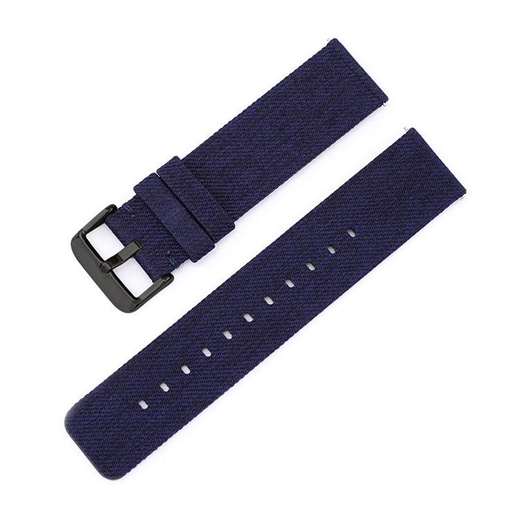 Cinturino per orologio in tela di nylon intrecciata con fibbia ad ardiglione in acciaio inossidabile., 20mm