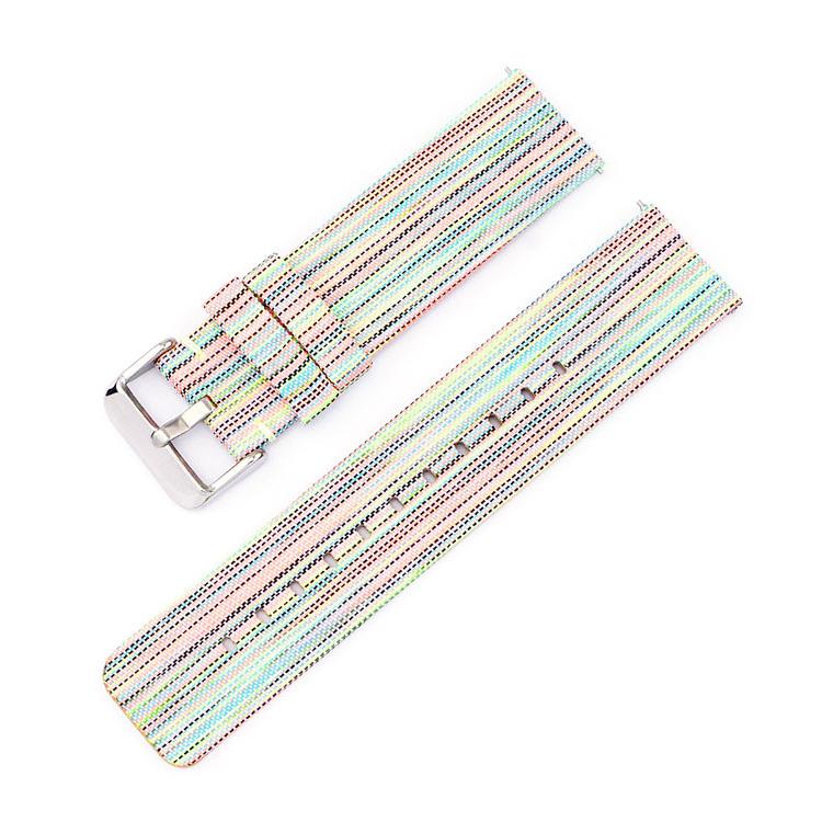 Cinturino per orologio in tela di nylon intrecciata con fibbia ad ardiglione in acciaio inossidabile., 22mm