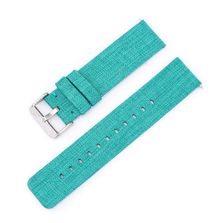 Cinturino per orologio in tela di nylon intrecciata con fibbia ad ardiglione in acciaio inossidabile., 22mm