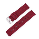 Cinturino per orologio in tela di nylon intrecciata con fibbia ad ardiglione in acciaio inossidabile., 22mm