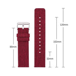 Cinturino per orologio in tela di nylon intrecciata con fibbia ad ardiglione in acciaio inossidabile., 22mm