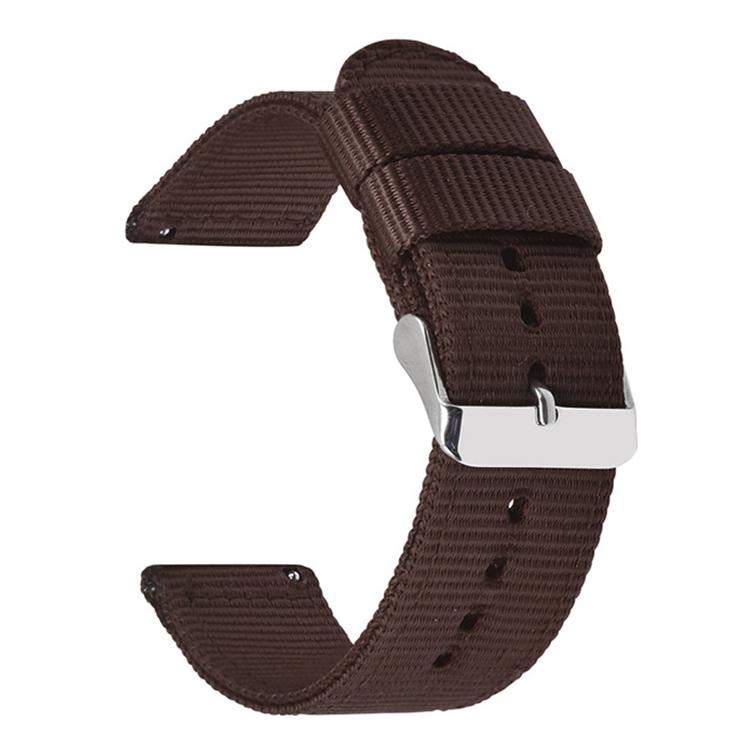 Cinturino per orologio in tela di nylon tinta unita con fibbia ad ardiglione in acciaio inossidabile., 18mm